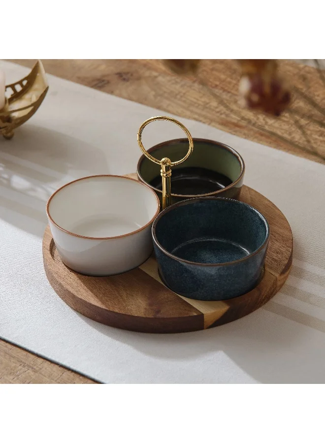 Home Box Eden 3 - Pieces Serving Set With Handle