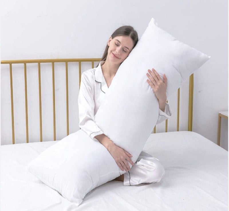 MoonRest MoonRest Premium Lumbar Polyester 100% Cotton Fabric Filled with 100% Pure Virgin Synthetic Fiberfill Decorative Throw Pillow Insert Stuffer Form for Sofa Couch Cushion Bedroom 16x36  - Image 2