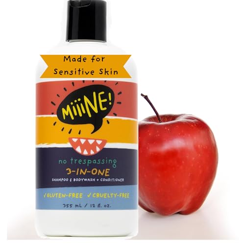 MiiiNE! 12oz Kids Shampoo and Conditioner 3 In 1 Apple Scented Body Wash with Gentle Formula - Gluten Free Made Cruelty Free in USA By Stylists - Image 1