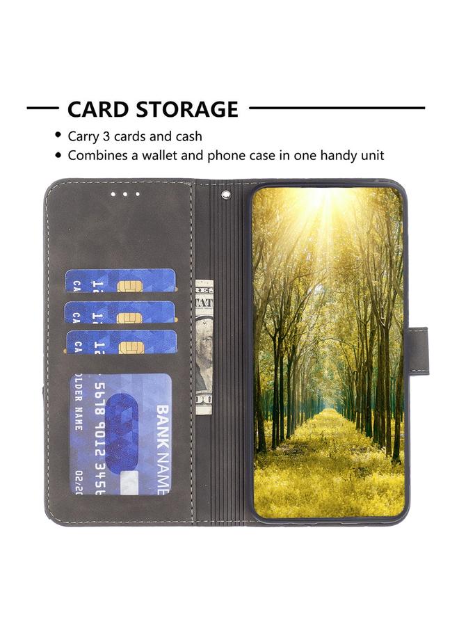 S-TOP Case For Honor 200 Smart / X7C Magnetic Buckle Rhombus Texture Leather Phone Case - Image 5
