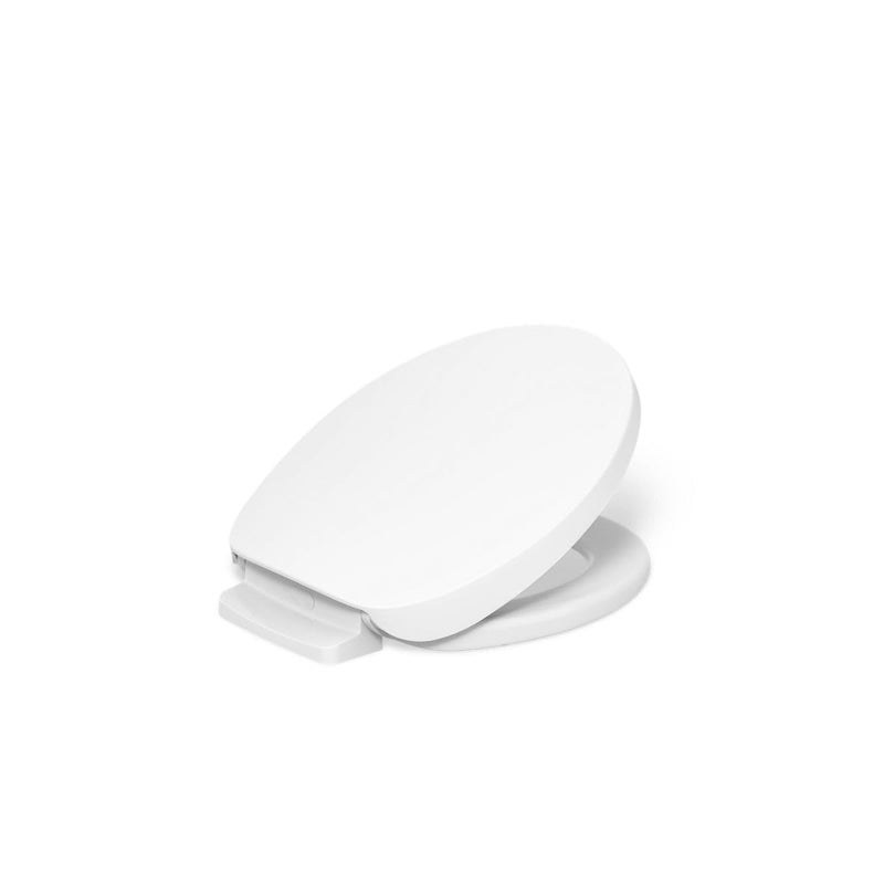 مقعد مرحاض KOHLER K105150 PureWarmth المدفأ مع إغلاق هادئ دائري للمرحاض مع إغلاق ناعم أبيض للمرحاض القياسي