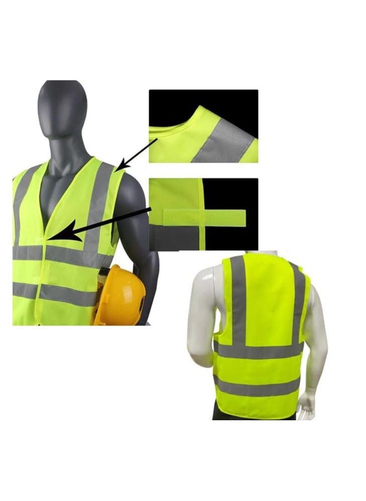 VINSTAR - Pack of 24 Reflective Vest - Your Ultimate High Visibility Safety Jacket with 360° Protection! (L) - Image 1