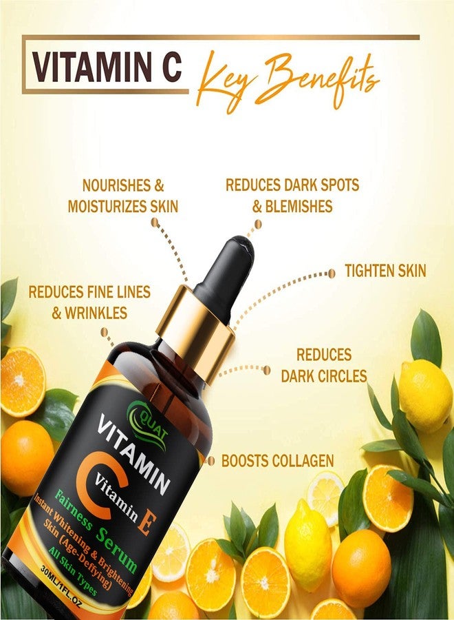 Quat Combo Pack Vitamin C with E Face Serum With Vitamin C Face Gel for All Skin Types (serum + Wine gel) - Image 5
