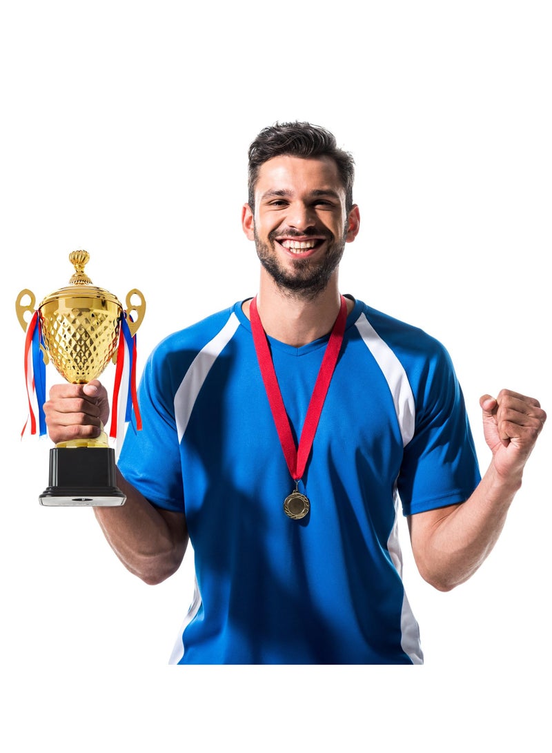 Excefore Trophy Cup, Large Gold Award Trophy Cups, Gold Metal Trophy with Plastic Base for Sport Tournaments Games, Award Competitions, Spelling Bee (15.2 x7.5 x 4.75 in) - Image 4