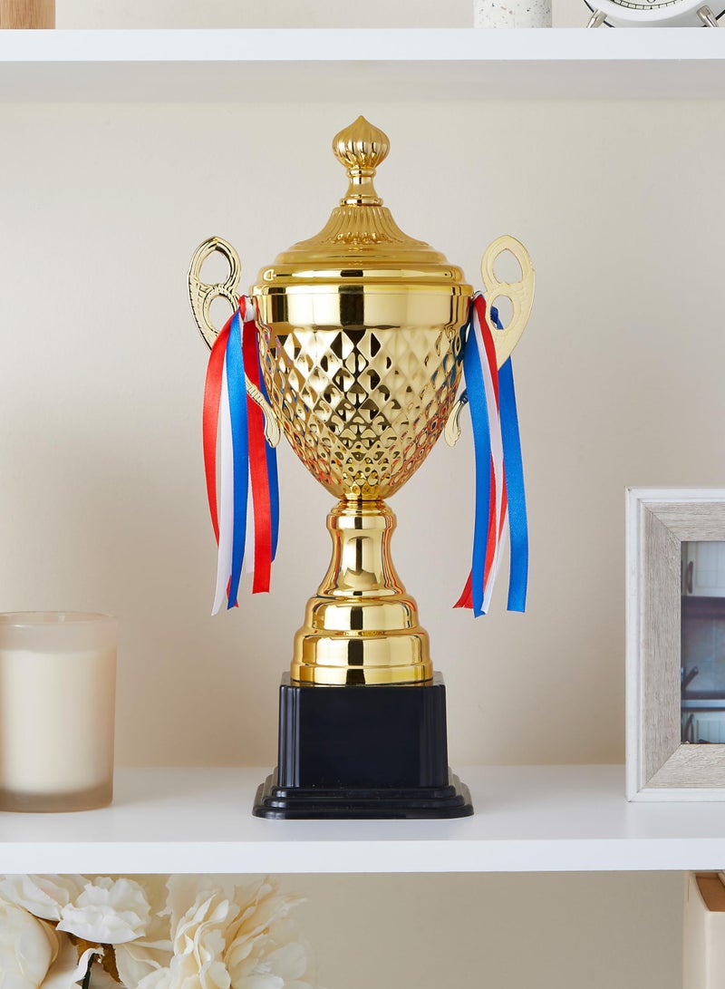 Excefore Trophy Cup, Large Gold Award Trophy Cups, Gold Metal Trophy with Plastic Base for Sport Tournaments Games, Award Competitions, Spelling Bee (15.2 x7.5 x 4.75 in) - Image 2