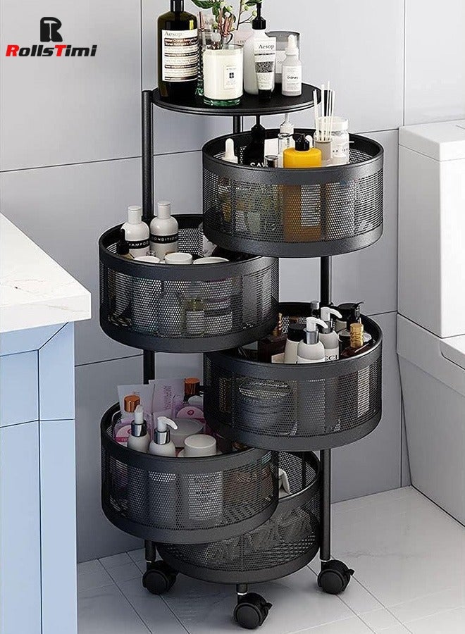رولستيمي رف تخزين دائري 5 طبقات ، أسود - Image 4