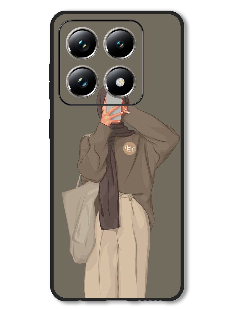 Theodor Case Compatible with Xiaomi 14T Pro Protection Shockproof Bumper Cover Girl Taking Picture - Image 1