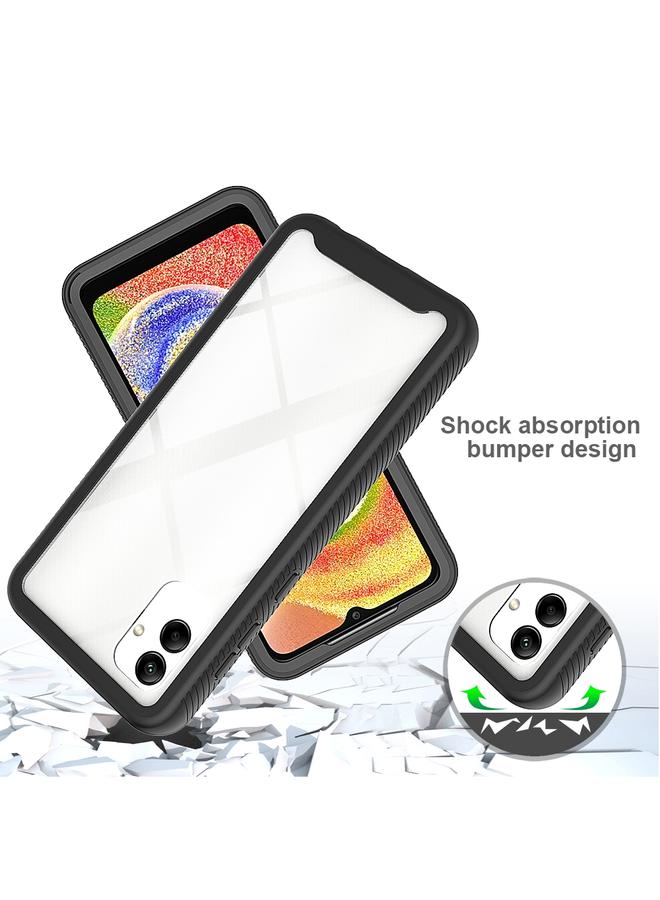 S-TOP Case For Samsung Galaxy A04 Starry Sky Solid Color Shockproof TPU Clear PC Phone Case - Image 5