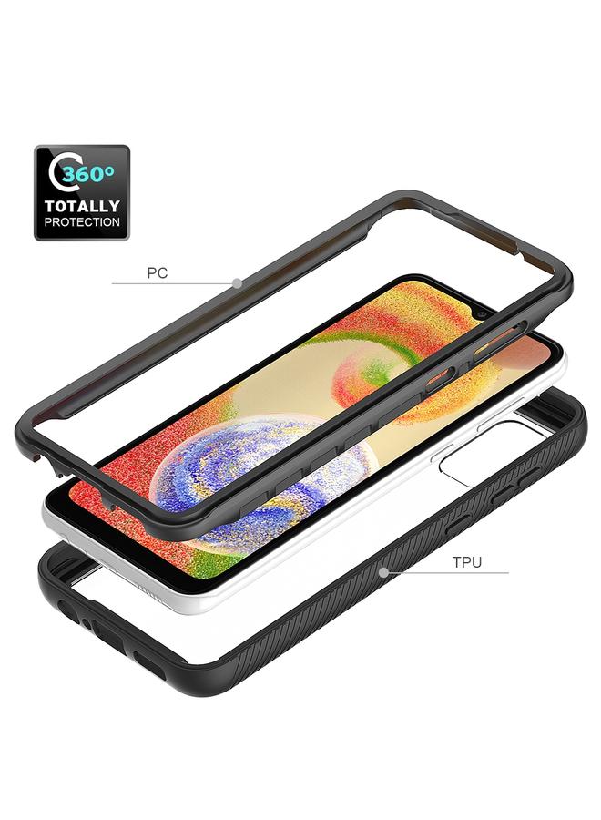 S-TOP Case For Samsung Galaxy A04 Starry Sky Solid Color Shockproof TPU Clear PC Phone Case - Image 4