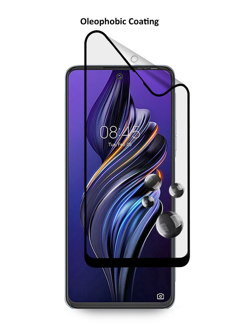 Wtech 9D Matte Ceramics Full Coverage Screen Protector For Tecno Pova 3 Clear/Black - Image 4