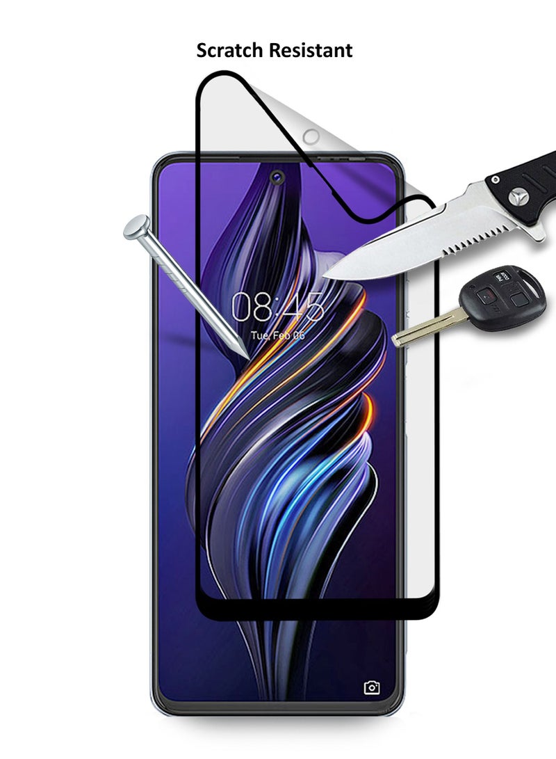 Wtech 9D Matte Ceramics Full Coverage Screen Protector For Tecno Pova 3 Clear/Black - Image 2