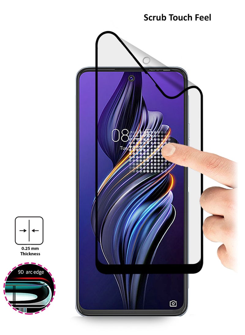 Wtech 9D Matte Ceramics Full Coverage Screen Protector For Tecno Pova 3 Clear/Black - Image 5