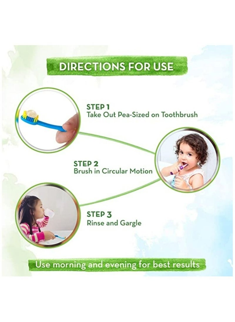 Mamaearth 100% Natural Berry Blast Kids Toothpaste Fluoride Free, SLS Free, No Artificial Flavor best for baby, 50g, pack of 3 - Image 4