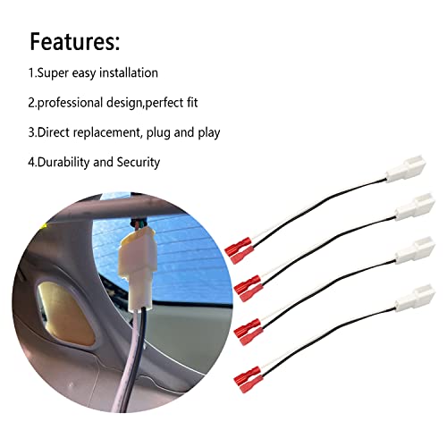 VKVXCLON 72-8104 Speaker Adapter Wire Harness Replacement for Toyota Camry Corolla Tacoma Tundra Scion Pontiac Car Front and Rear Door Speaker Wire Harness Adapter Plug 4Pcs - Image 3