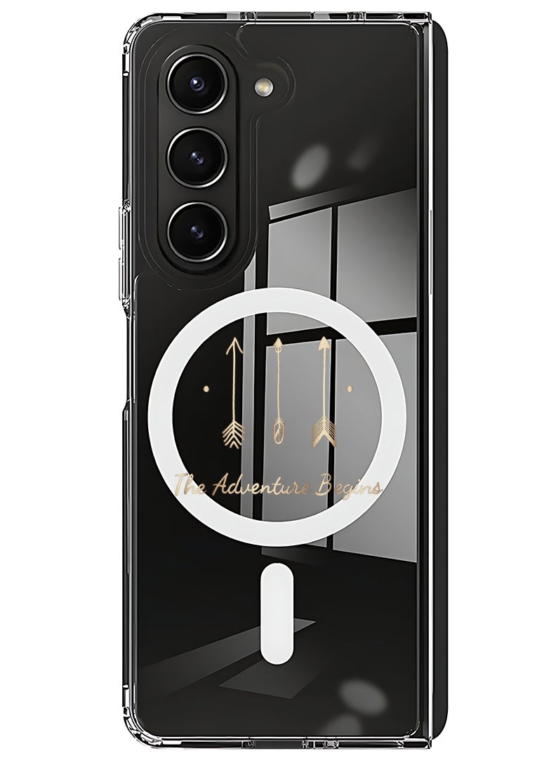 Theodor Magnetic Case for Samsung Galaxy Z Fold 6 Compatible with MagSafe Wireless Charging, Shockproof Phone Bumper Cover The adventure Begins - Image 1