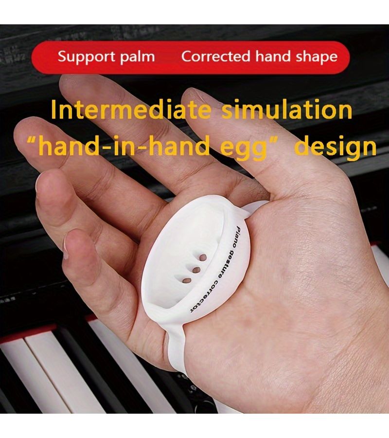 Silicon Piano Finger Strength Trainer Gradient Blue Hand Posture Corrector Prevent Bending - Image 3