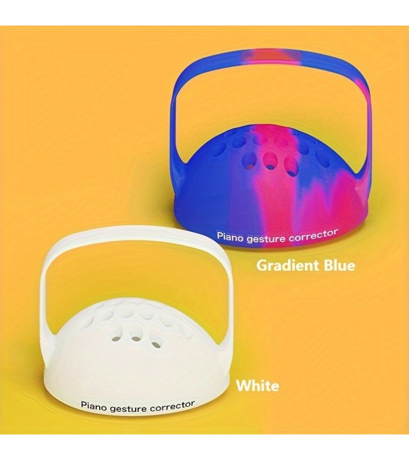 Silicon Piano Finger Strength Trainer Gradient Blue Hand Posture Corrector Prevent Bending - Image 4