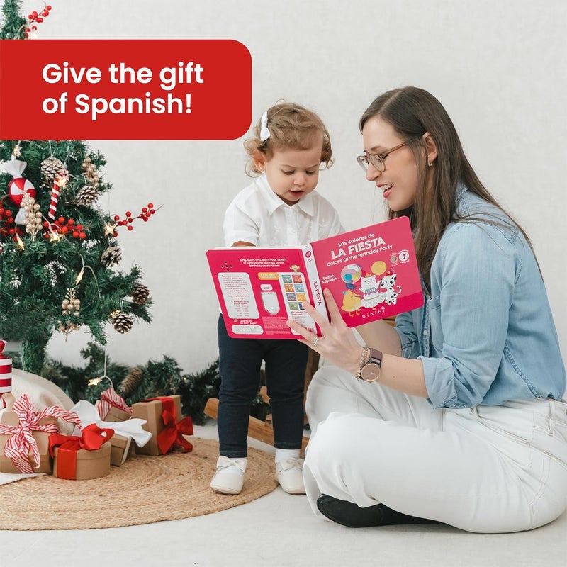 Binibi Store Spanish Musical Book Colors at The Birthday Party | Spanish Learning for Kids | Bilingual Book for Babies & Toddlers 1-3 | Libro en español para bebés - Image 5