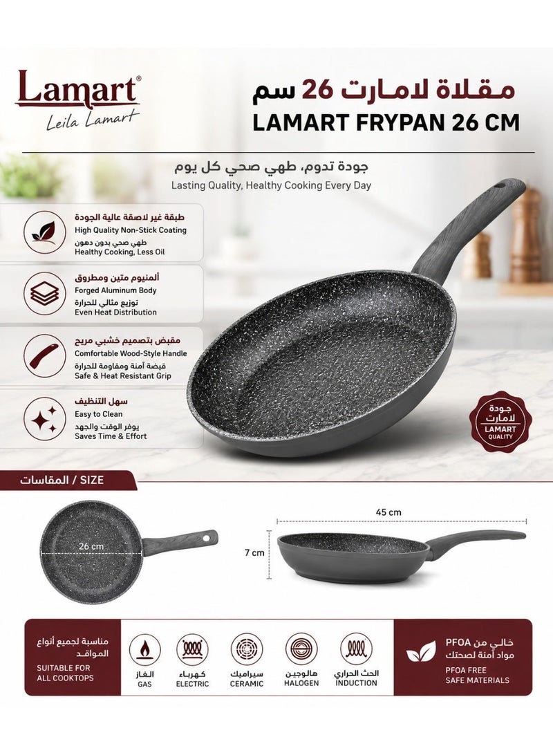 Lamart Non-Stick Frypan Flint 26 Cm  Durable Aluminium - Image 2