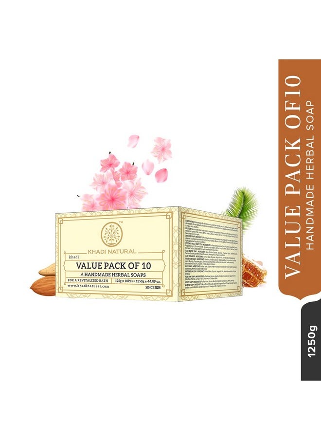 Khadi Natural Handmade Herbal Soap Combo Assorted Natural Soap Gift Set Enriched With Essential Oils 125 G Each (Pack Of 10)  - Image 2