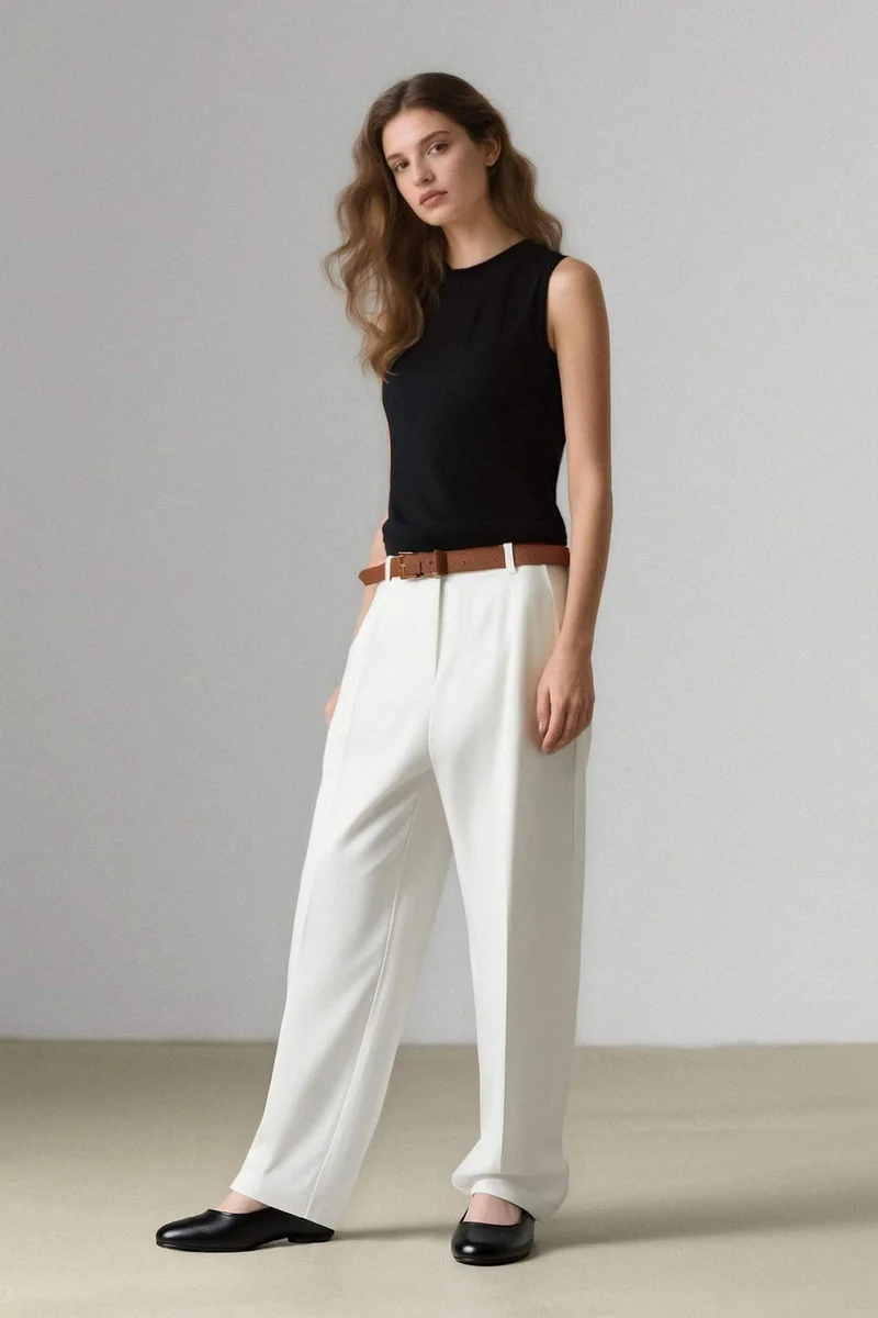 ديفاكتو Carrot Fit Ankle Length Cotton Trousers