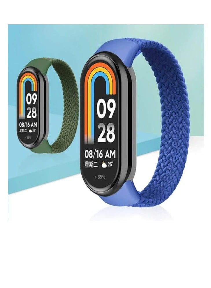 Braided Watch Band Compatible with Xiaomi Mi band mi 3-7 Stretchy Nylon Strap, Stylish and Comfortable Design, Perfect for Sports and Daily Use. - Image 3