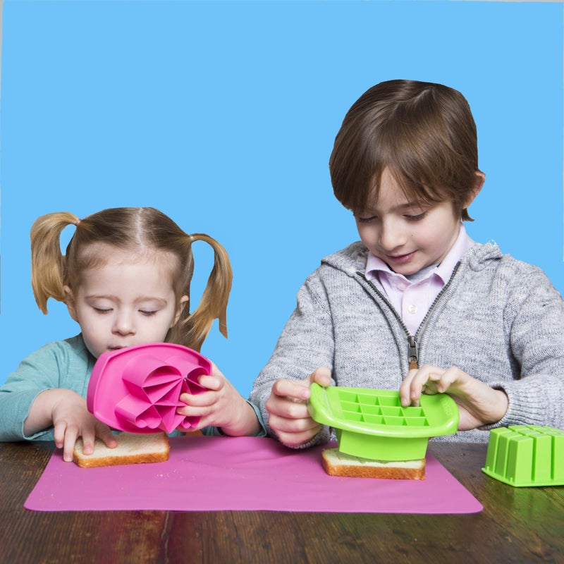 FunBites Food Cutter for Kids, Green Squares - Image 5