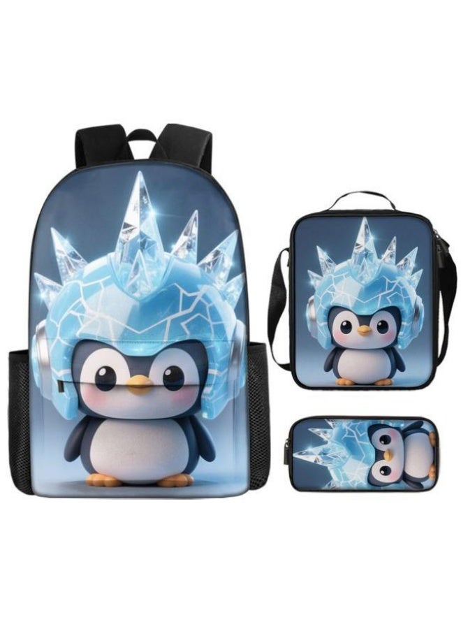 Bright Li Fire The hit is coming! Fun cartoon bag three-piece set, the fashion new favorite of students and teenagers (available for students, children, friends on outings, mountain climbing, schooling, etc.) - 13 - Image 2