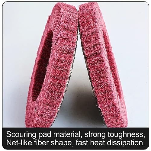 FPPO 5Pcs 4.5" x 7/8" Nylon Fiber Flap Disc Polishing Grinding Wheel,Scouring pad Buffing Wheel for Angle Grinder, Polishing Tools (Grit 320) - Image 5