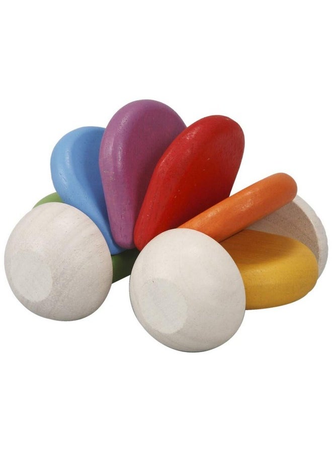 PlanToys Wooden Baby Car Toy (5229) | Rainbow Color Collection |Sustainably Made From Rubberwood And Non-Toxic Paints And Dyes  - Image 1
