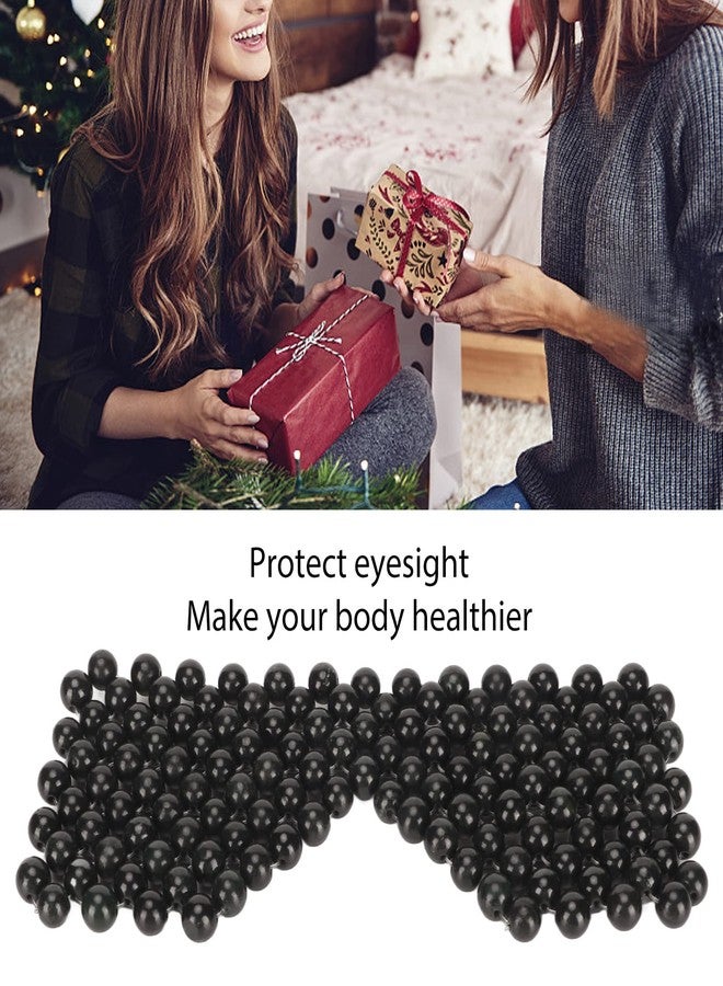 Semme Round Stone Eye Mask,Jade Eye Mask Stone Eye Mask Hot or Cold Using Jade Mask for Dry Eyes Cooling and Relieving, Facial Eyes Sleeping Mask Relief Eye Cover for Women Men - Image 3