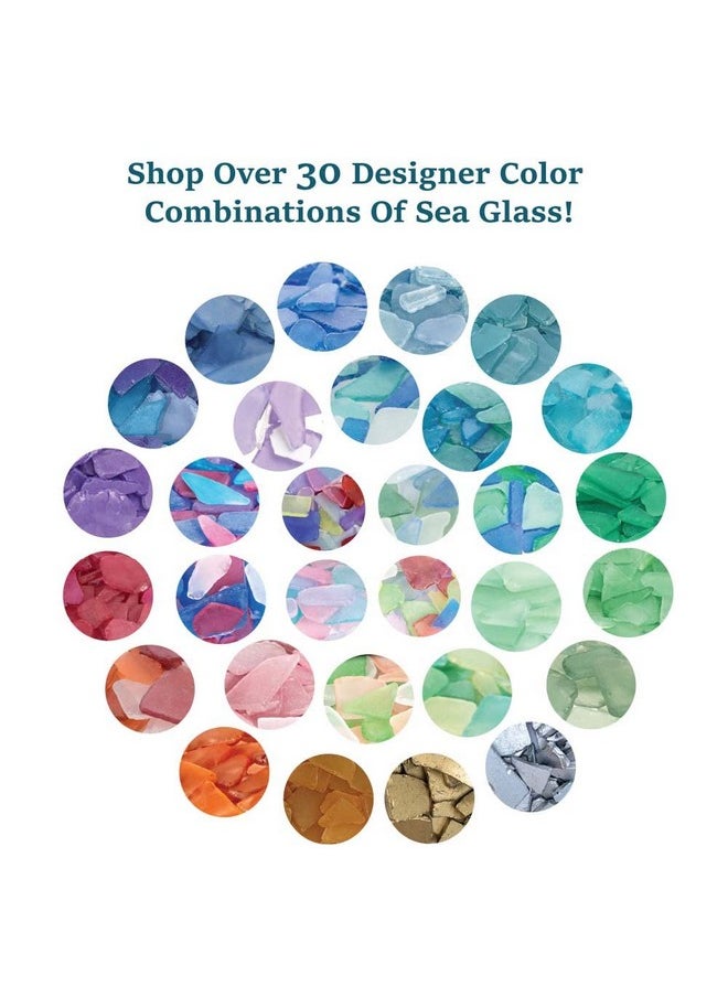 Nautical Crush Trading - Sea Glass | Green Light Blue & Cobalt Blue Sea Glass Mix | Sea Glass For Art Crafts And Decor | Sea Glass Bulk (11 Ounces) - Image 1
