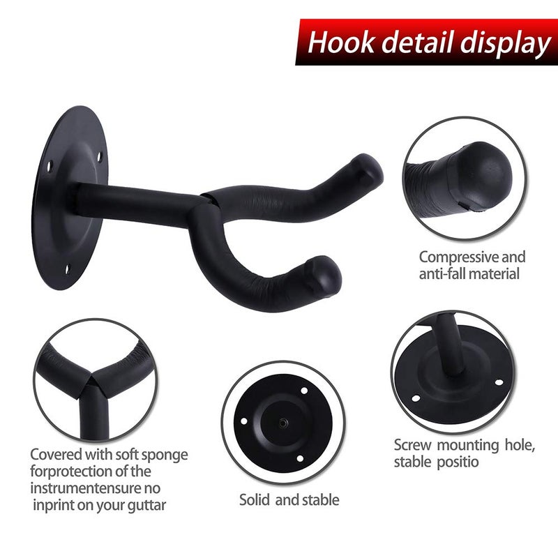 TechBlaze Combo of Acoustic Guitar One Handed Trigger Quick Change Capo with Wall Mount Hanger/Hook with 6 Strings & 5 Picks for Classic & Acoustic Guitar Accessory - Image 5