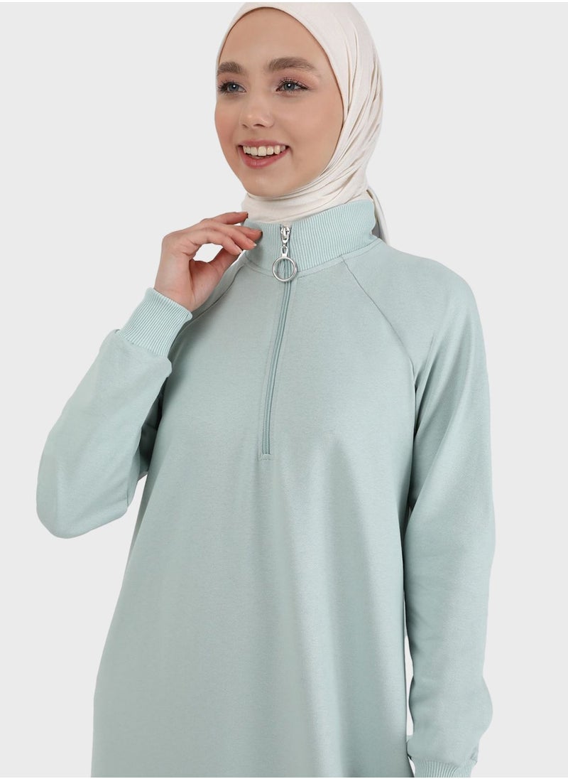 Refka by modanisa - Zipper Neck Dress - Image 1