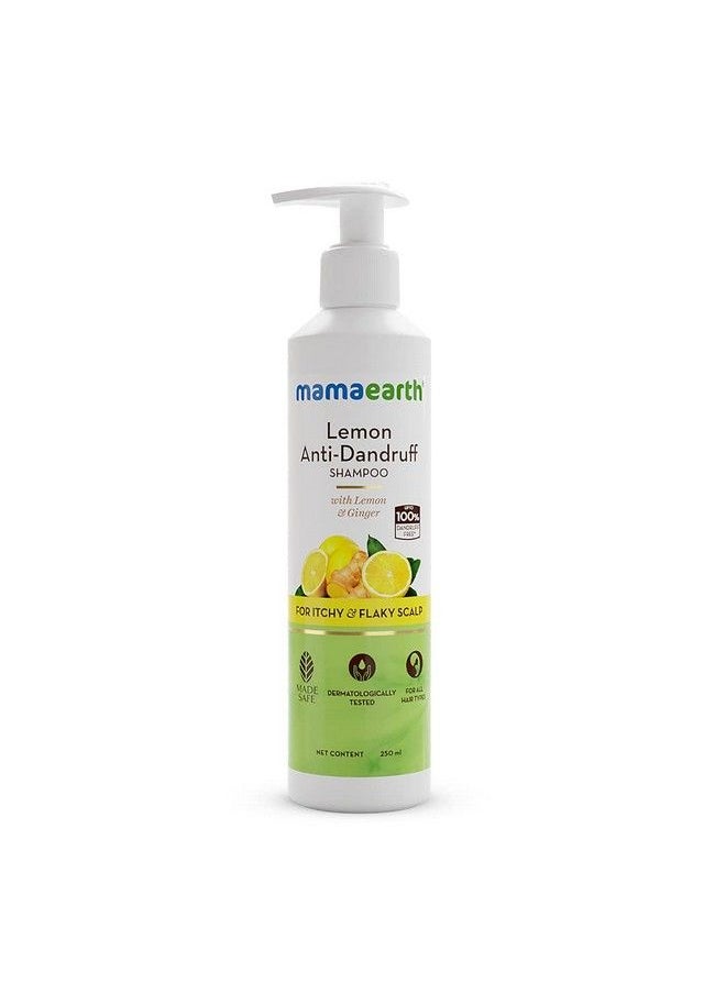 Mamaearth - Lemon Antidandruff Shampoo With Lemon & Ginger For Itchy & Flaky Scalp 250 Ml - Image 1