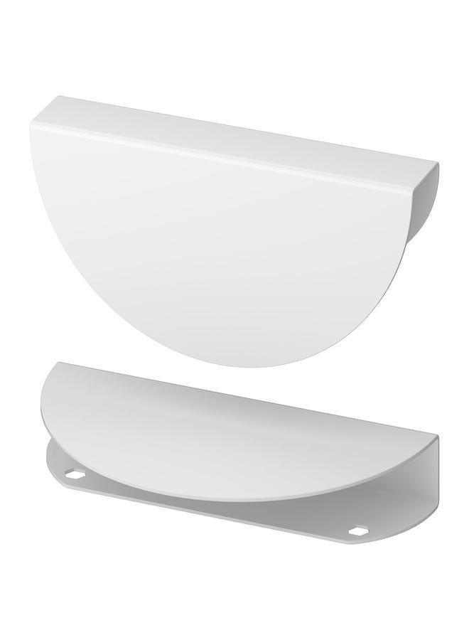 زبون مقبض، أبيض/نصف دائري، 130 مم - Image 1