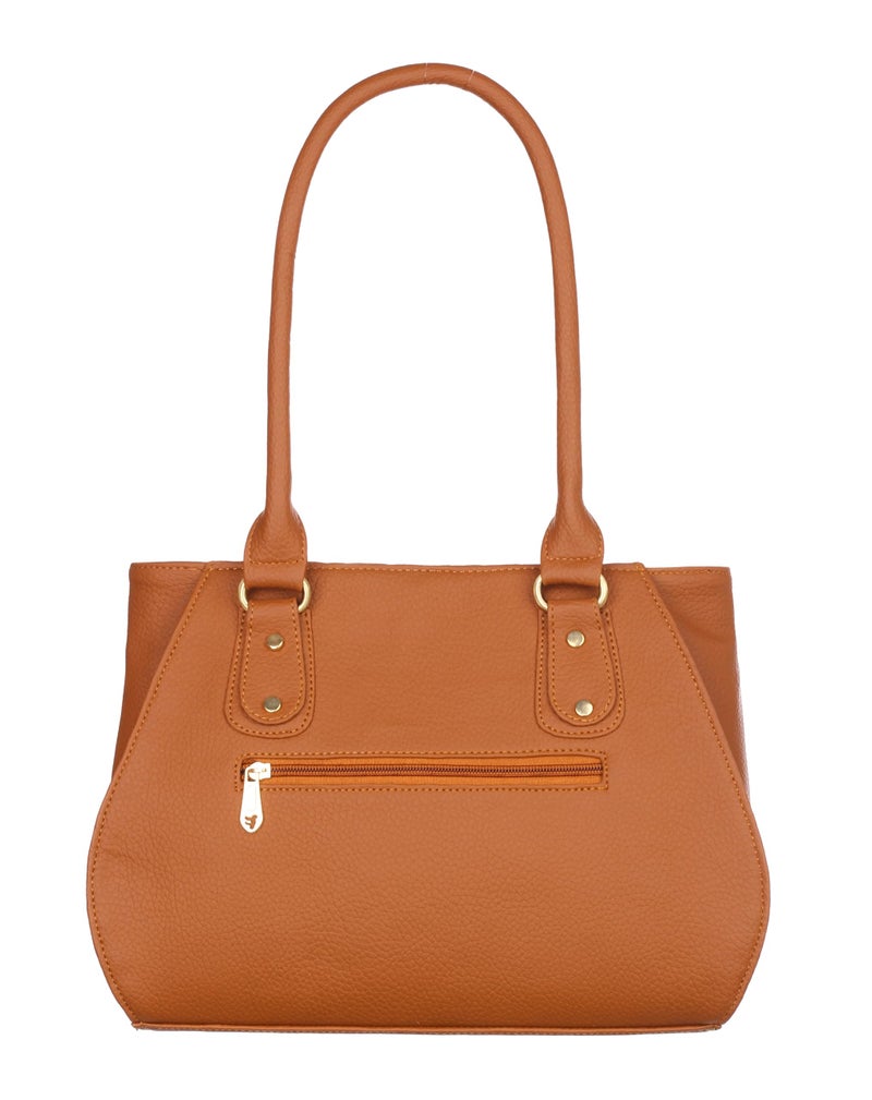 Fostelo Women's Buenos Satchel Tote Handbag for Women | Ladies Purse | Stylish Shoulder Bag | Gift For Women (Tan1) - Image 4