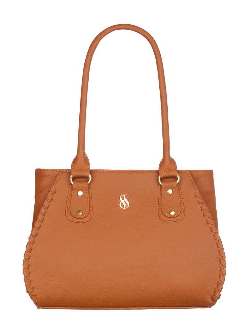 Fostelo Women's Buenos Satchel Tote Handbag for Women | Ladies Purse | Stylish Shoulder Bag | Gift For Women (Tan1) - Image 2