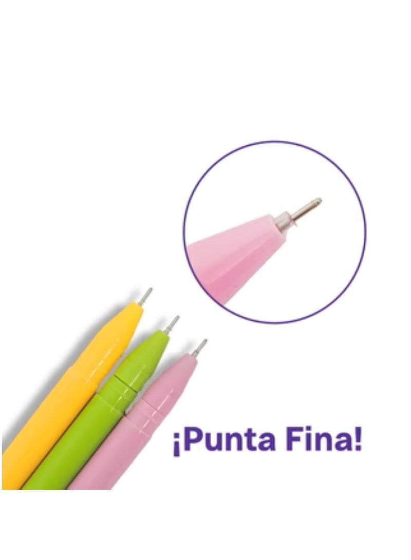 اتش ايه-أقلام جل ملونه12قلم 0.5 سن رفيع  شكل دب - Image 3