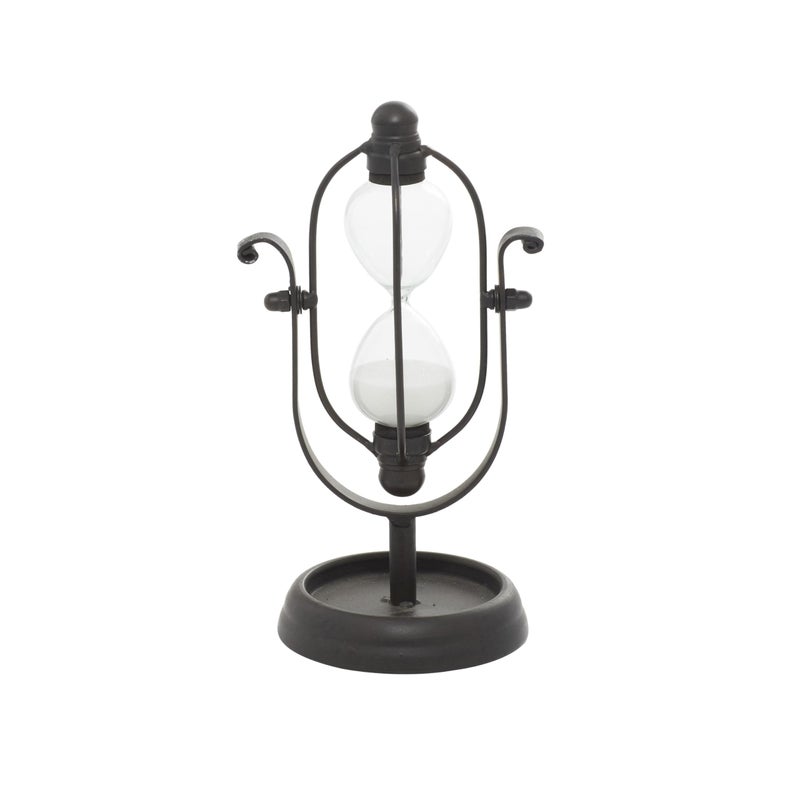 Deco 79 Traditional Metal Solid Timer, 4" x 4" x 8", Black - Image 1