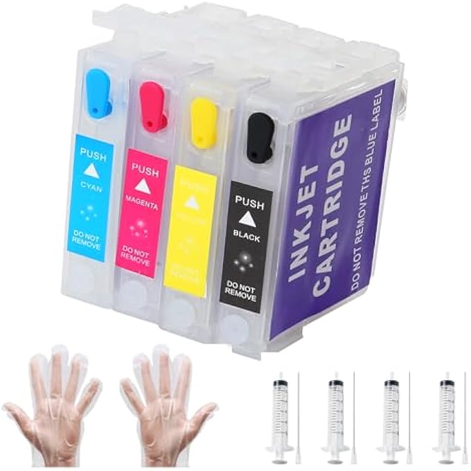 REMANUFACTURED 212XL NO CHIP REFILLABLE EMPTY SUBLIMATION INK CARTRIDGES 212XL WORKFORCE PRO XP-4100 XP-4105 WF-2830 WF-2850 PRINTERS USED FOR REGULAR OR SUBLIMATION PRINTING - Image 1