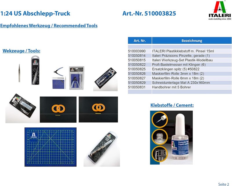 Italeri U.S. Wrecker Truck Model Kit - Detailed 1:24 Scale Replica - Image 3