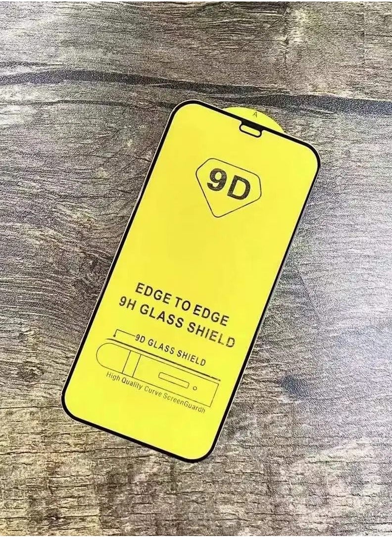 9D Tempered Glass Screen Protector With Rounded Edges For Apple iPhone 14 Pro Max And Apple iPhone 13 Pro Max , Scratch Resistant
