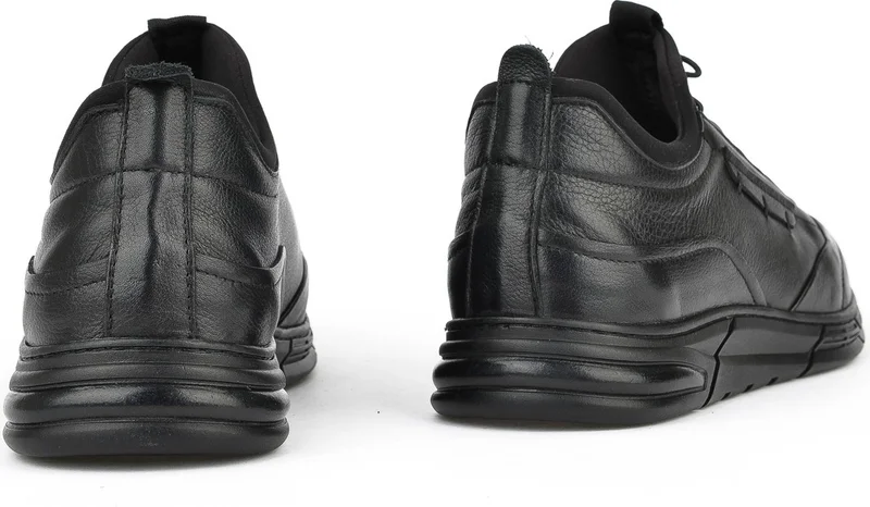 زيا , Men's Genuine Leather Shoes 1431040ZK2212 Black