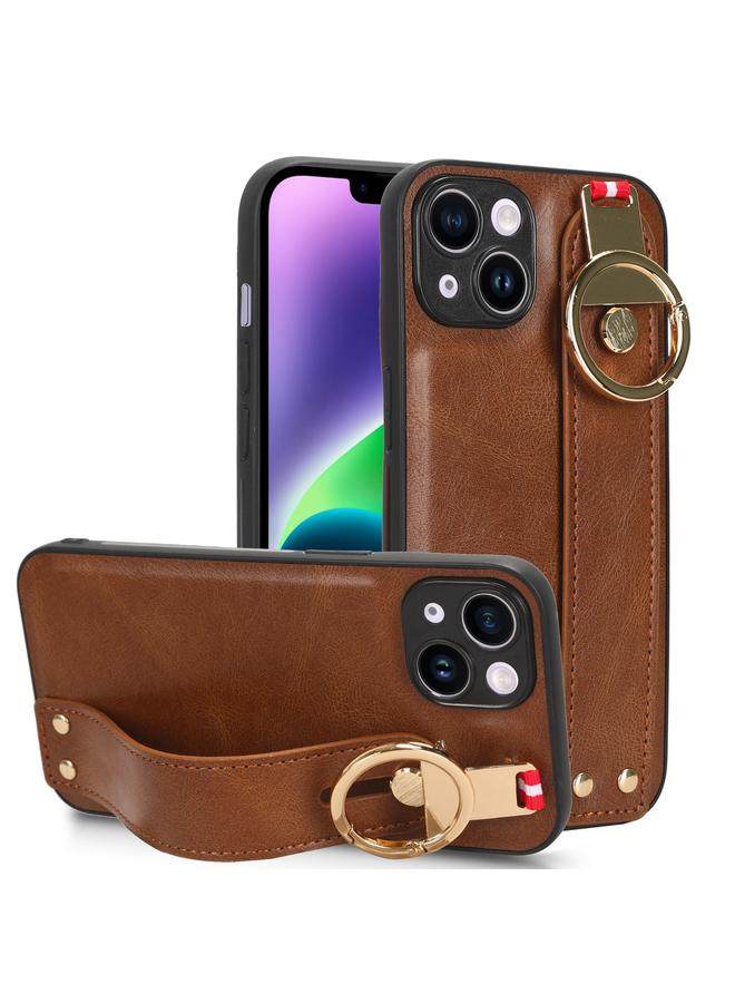 S-TOP Case For iPhone 13 Wristband Leather Back Phone Case - Image 1