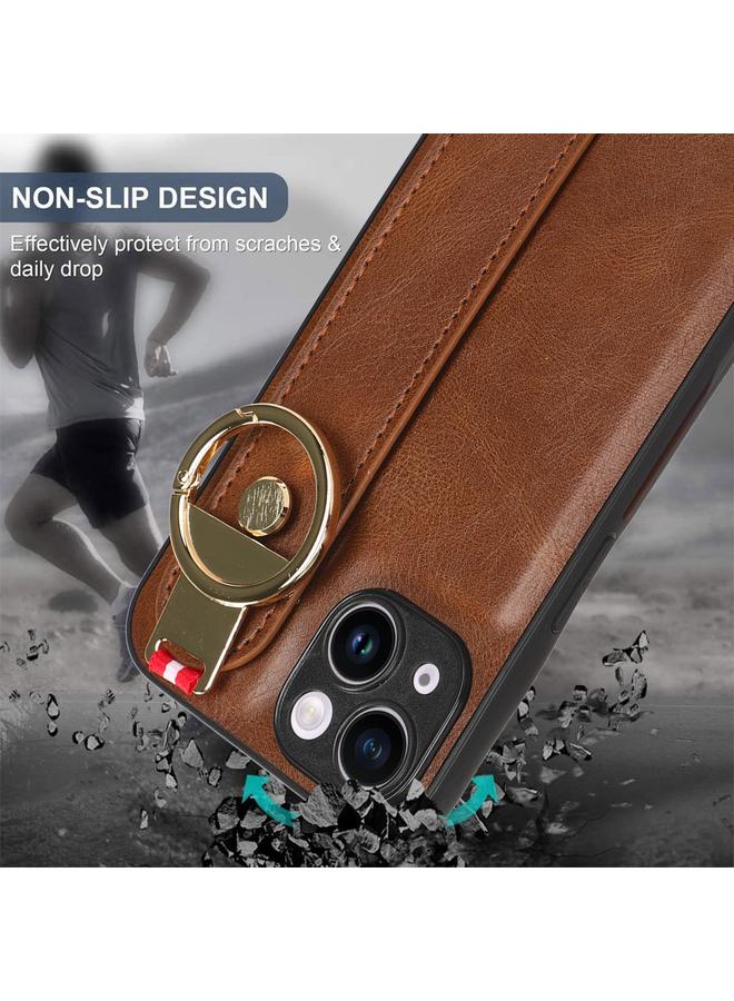 S-TOP Case For iPhone 13 Wristband Leather Back Phone Case - Image 5