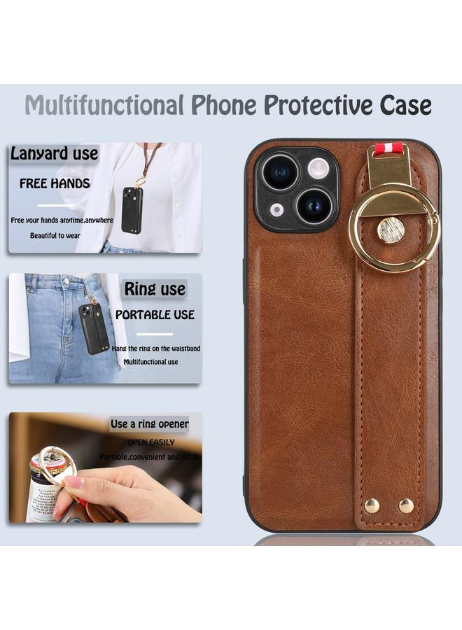 S-TOP Case For iPhone 13 Wristband Leather Back Phone Case - Image 4