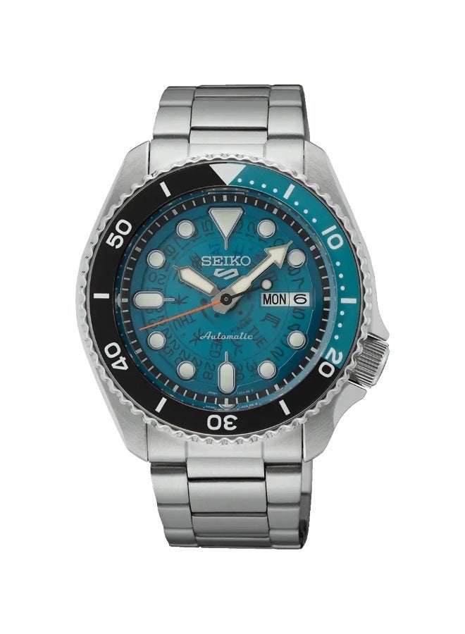 Seiko 5 Sports Men's Automatic Watch SRPJ45K | Blue Teal Dial Stainless Steel - Image 1