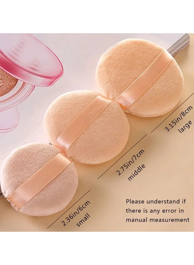 Powder Puff Round Cosmetic Powder Makeup Puffs Pads Makeup With Ribbon Face Powder Puffs For Loose Powder And Foundation Ideal For Makeup Beginner, 3 Sizes - pzsku/Z6F50D7C35A4EA7F7E338Z/45/_/1737444776/aa2af47d-0bbe-409d-acf1-16fc95ce4bb0