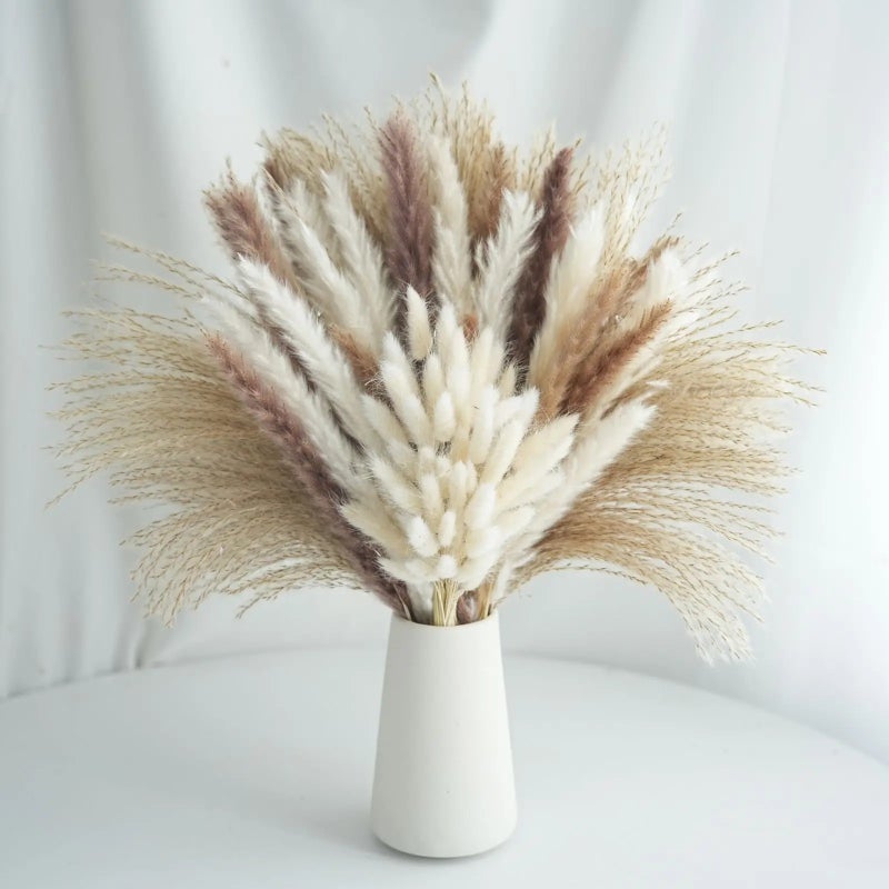 Bluejw Elegant Mixed Eucalyptus Dried Flower Bouquet - Bohemian Style Eco-Friendly Dried Plants Anniversary Mother's Day Christmas Decor - Image 3